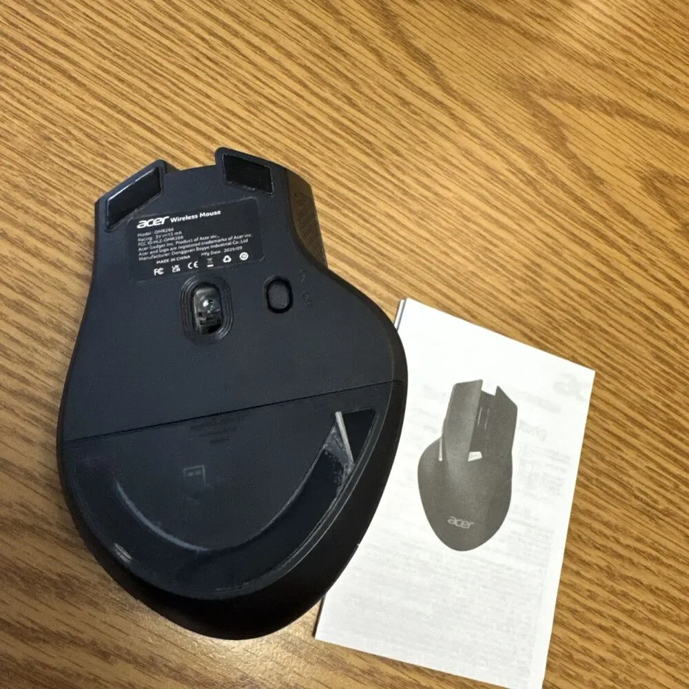 acer Wireless Mouse OMR266 for Laptop, 2.4GHz Computer 3 Adjustable DPI Black